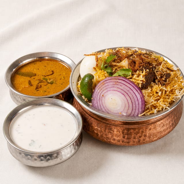 Mutton Dum Biryani.